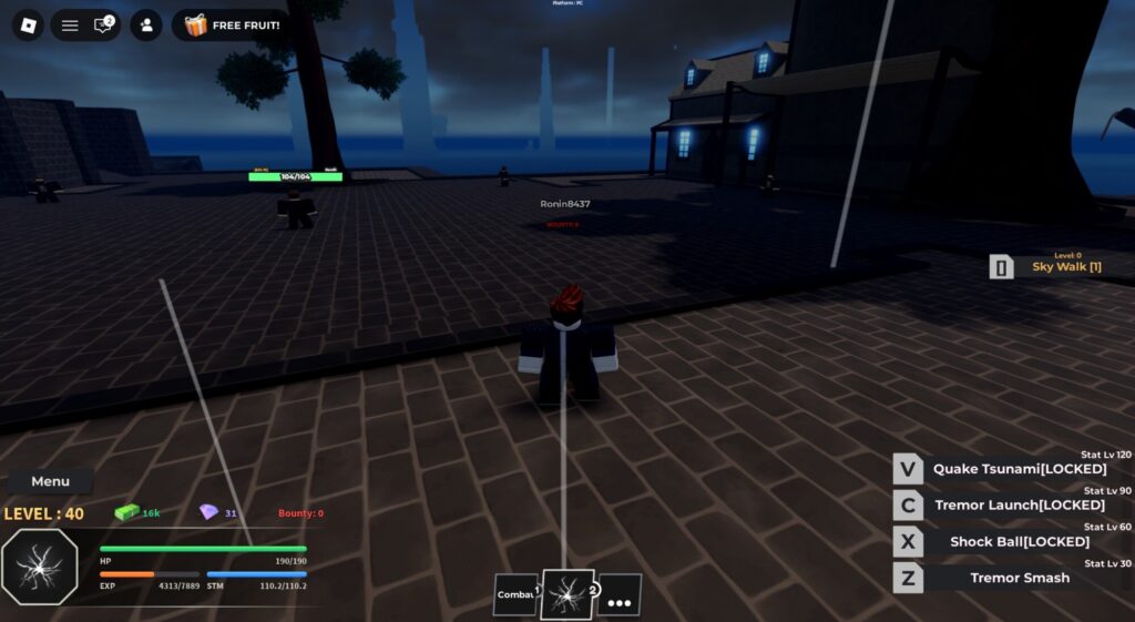 Roblox - Guia de Controles em Haze Seas