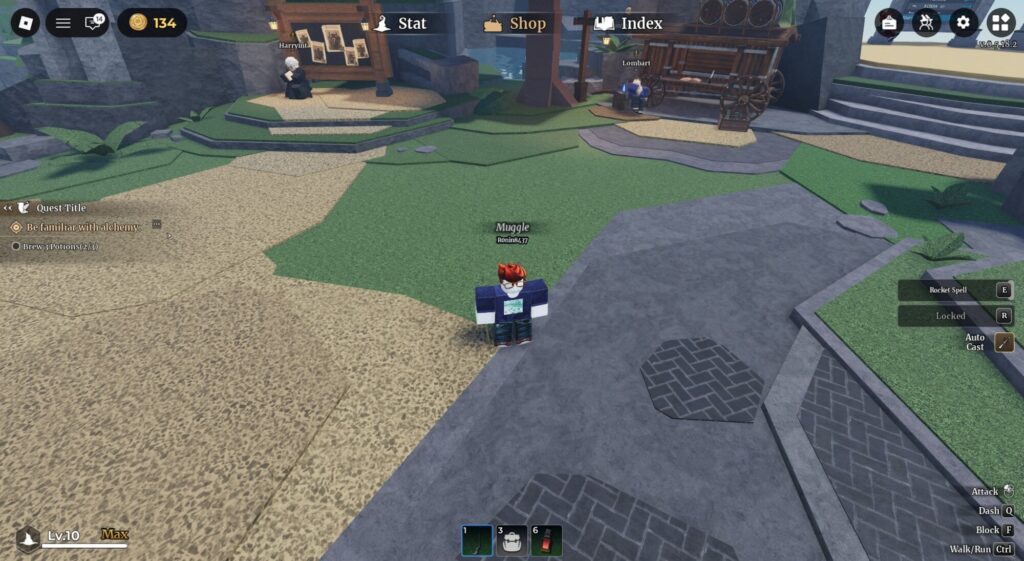 Roblox - Controles básicos em Wizard Alchemy