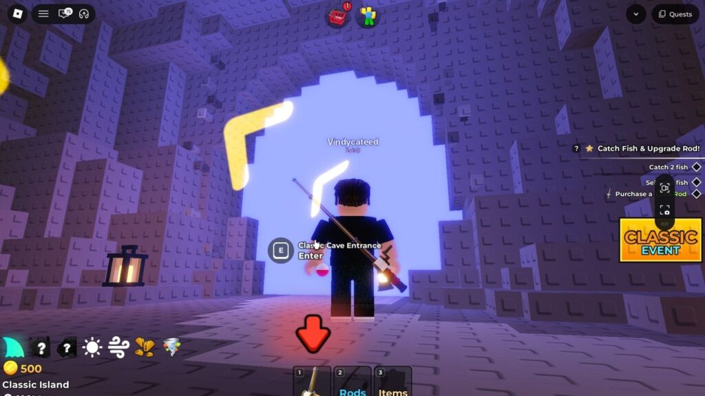 Roblox - Guia da Caverna Clássica em Fish It