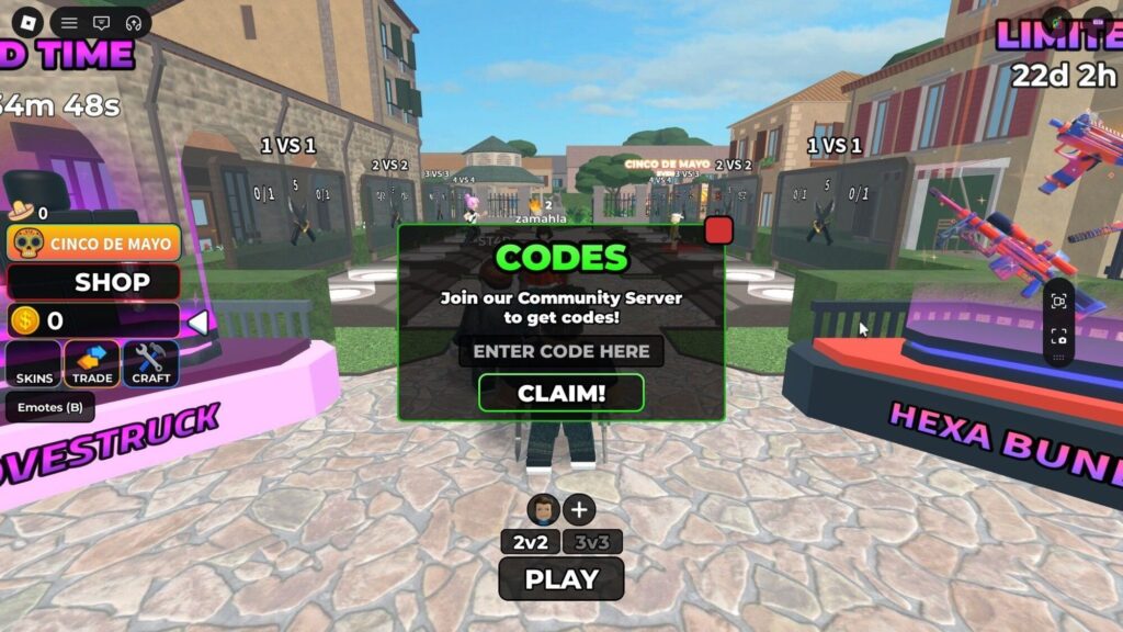 Roblox - Murderers vs Sheriffs: Códigos de Maio de 2026