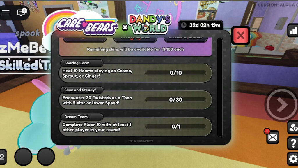 Roblox - Como desbloquear as skins dos Ursinhos Carinhosos em Dandy's World