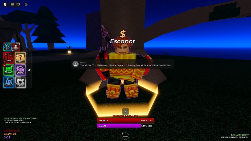 Roblox - Como pegar o Escanor em Reign Piece