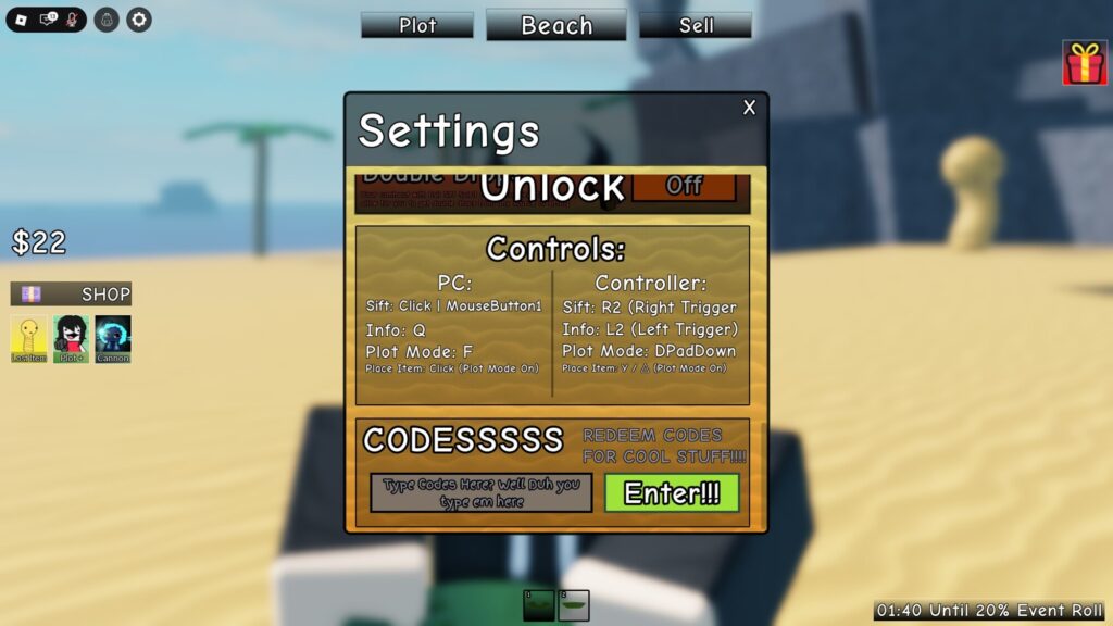 Roblox - Códigos de Sift (junho 2026)