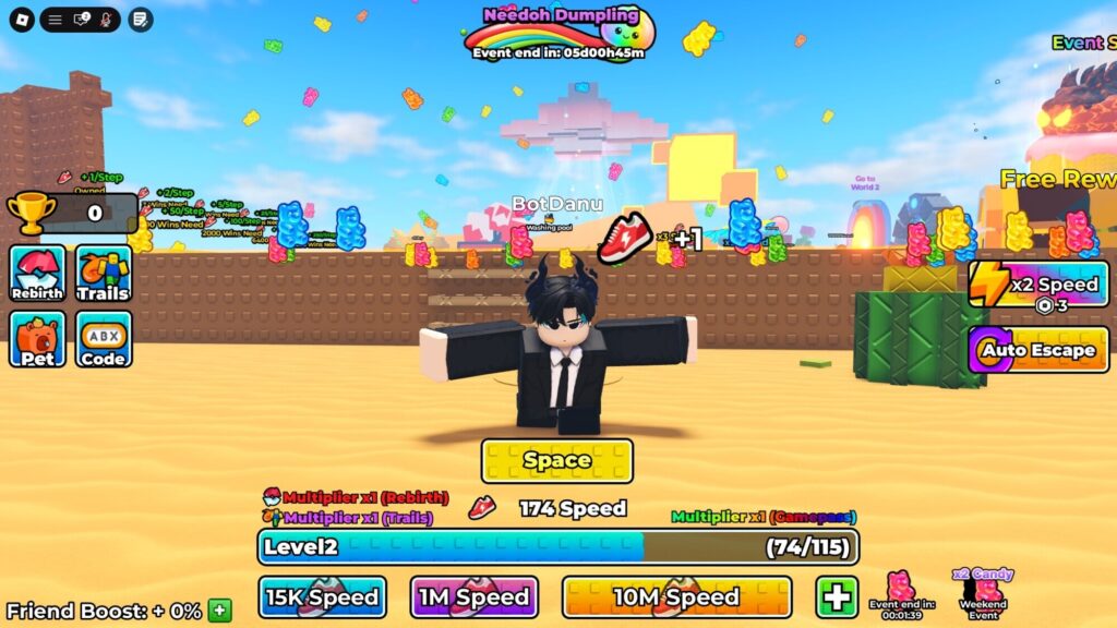 Roblox – Códigos de +1 Speed Quicksand Escape