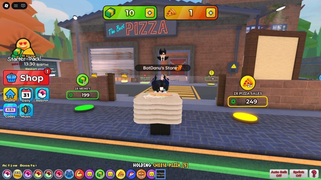 Roblox - Códigos de Own a Pizza Tycoon (junho 2026)