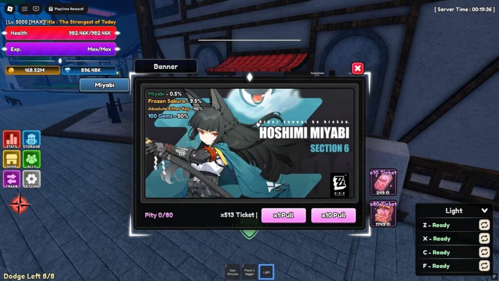 Roblox - Como conseguir Miyabi Hoshimi em Lineage Piece