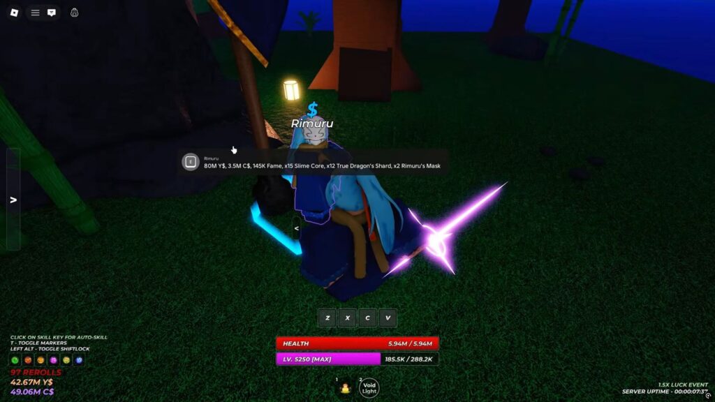 Roblox - Como pegar o Rimuru em Reign Piece