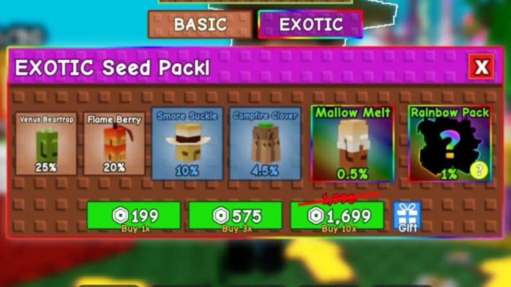 Roblox - Como conseguir o Pacote de Sementes Exóticas da Fogueira em Grow a Garden