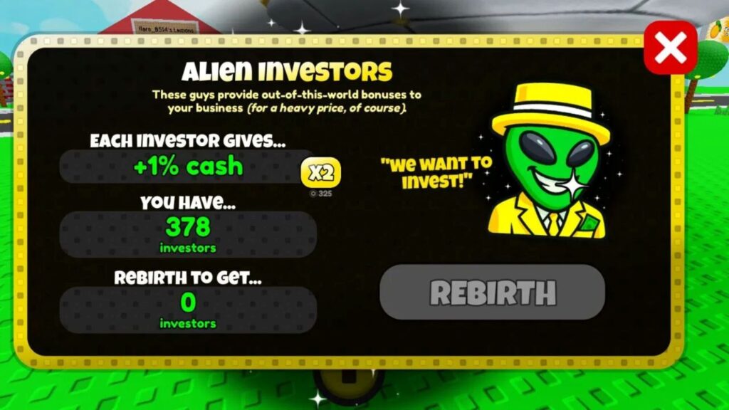 Roblox - Como aumentar investidores em Sell Lemons