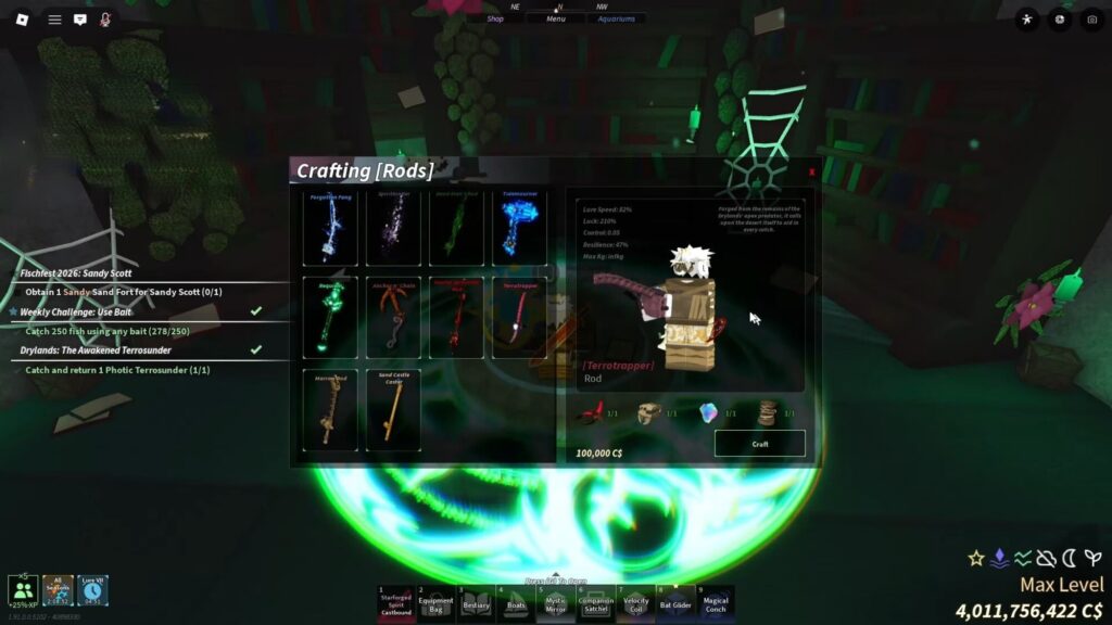Roblox - Como conseguir a Vara Armadilha Terrena em Fisch