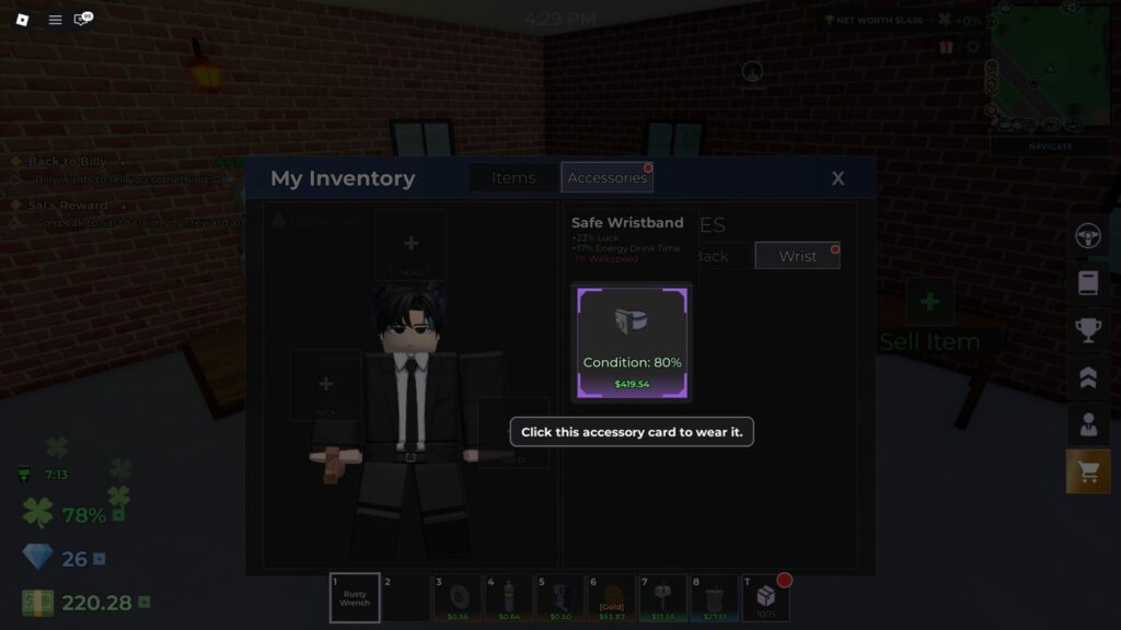 Roblox - Todos os acessórios em Storage Hunters