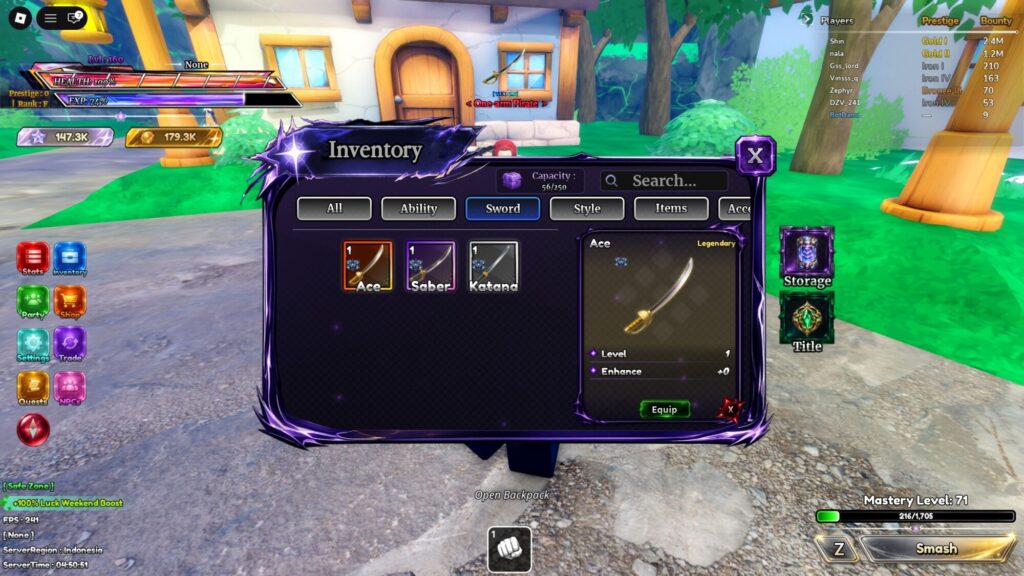 Roblox - Todas as Armas em Legacy Piece