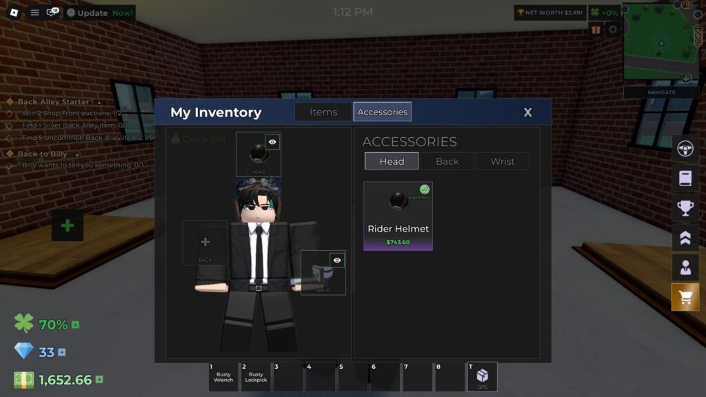 Roblox – Todos os acessórios em Storage Hunters