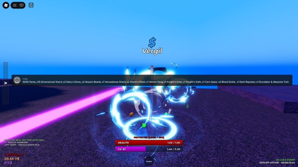 Roblox - Como pegar a espada Vergil em Reign Piece