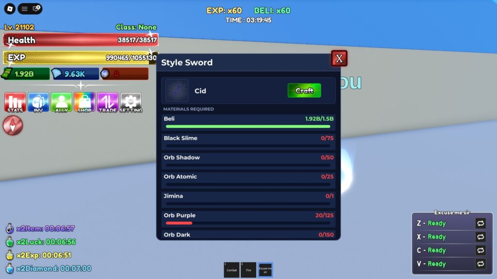 Roblox - Como conseguir o Cid em Rock Fruit
