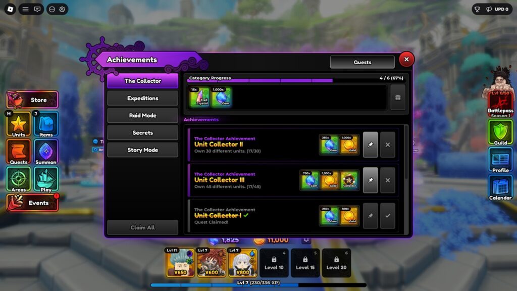 Roblox - Todas as Conquistas em Anime Expeditions