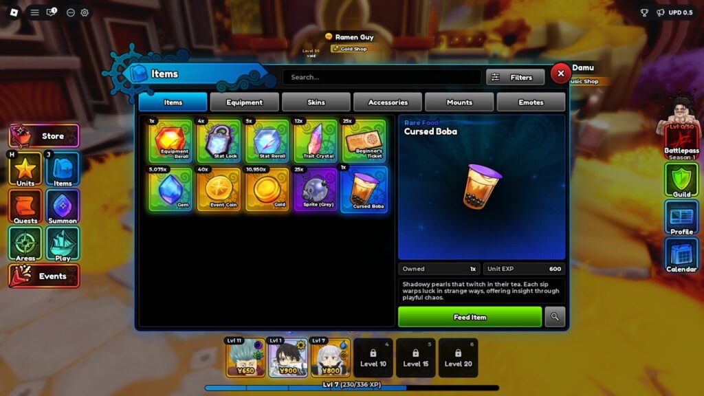 Roblox - Todos os Itens em Anime Expeditions