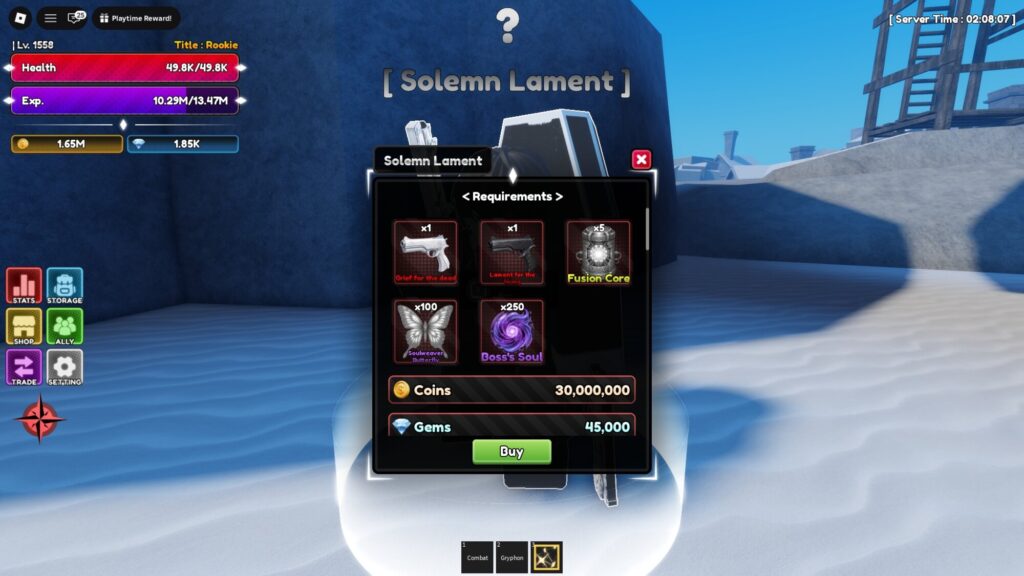 Roblox - Como conseguir o Lamento Solene em Lineage Piece