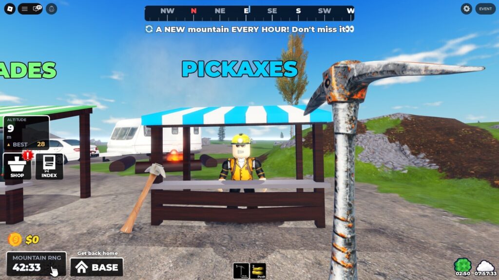 Roblox – Todas as Picaretas em Mine a Mountain