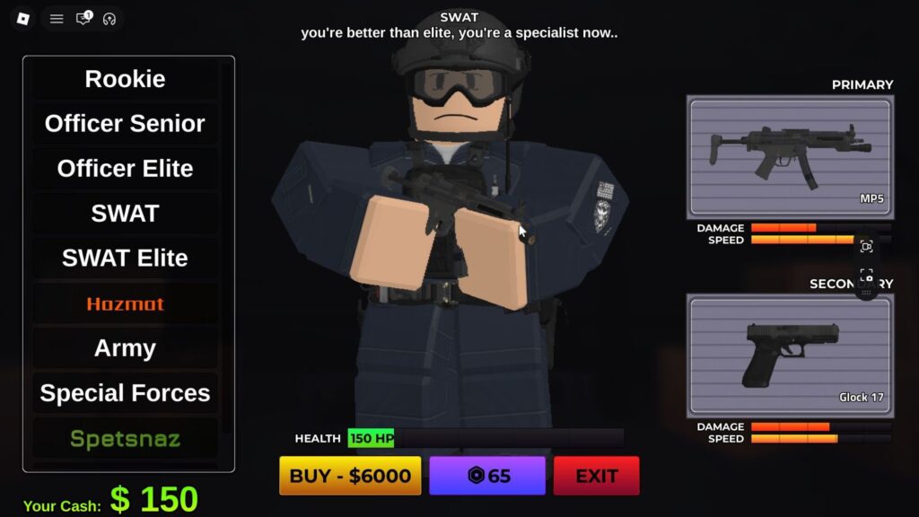 Roblox - Guia completo da Classe SWAT em Secure the Airport