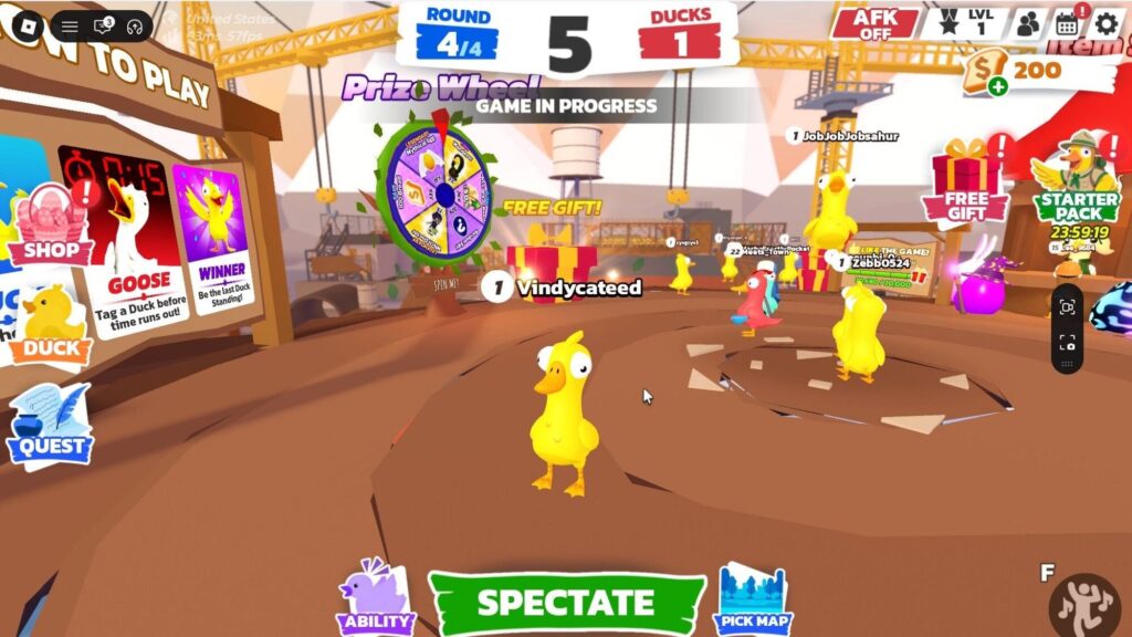 Roblox – Códigos de Duck Duck (julho 2026)