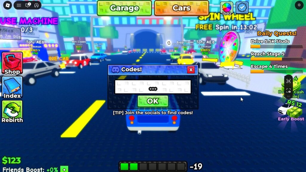 Roblox - Códigos de Escape Police to STEAL a Car (julho 2026)