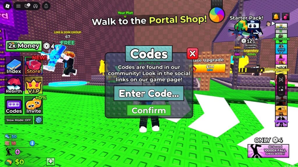 Roblox - Códigos de Fall for Brainrots (julho 2026)