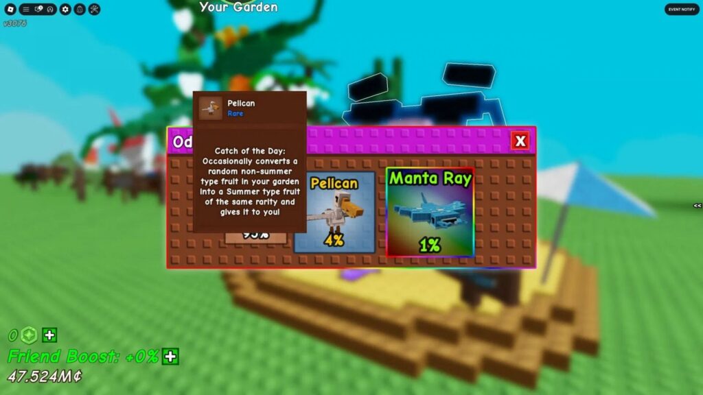 Roblox - Como conseguir o Raia Manta em Grow a Garden