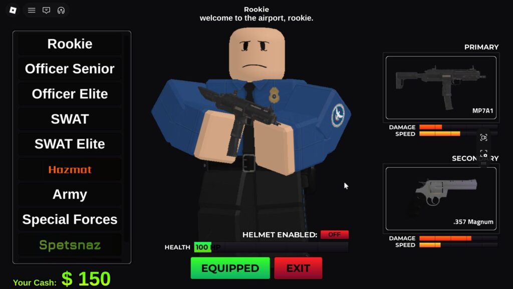 Roblox – Guia Completo da Classe Rookie em Secure the Airport