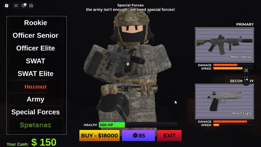 Roblox - Guia Completo da Classe Forças Especiais em Secure the Airport