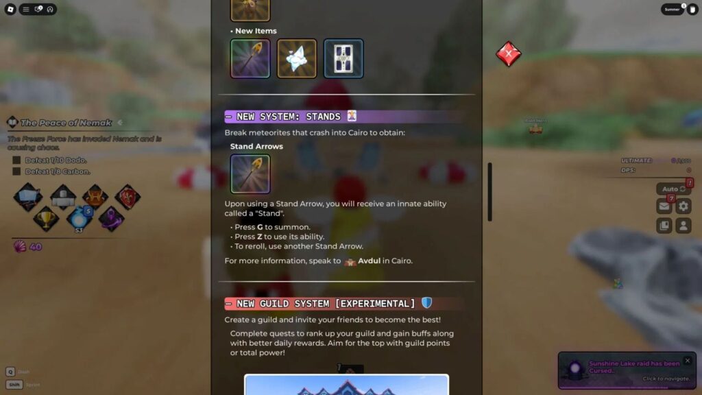 Roblox - Como conseguir e usar o The World em Anime Warriors III