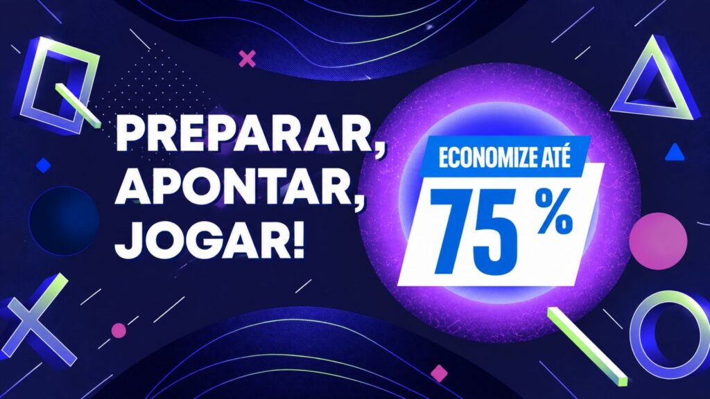 Promoção Preparar Apontar Jogar